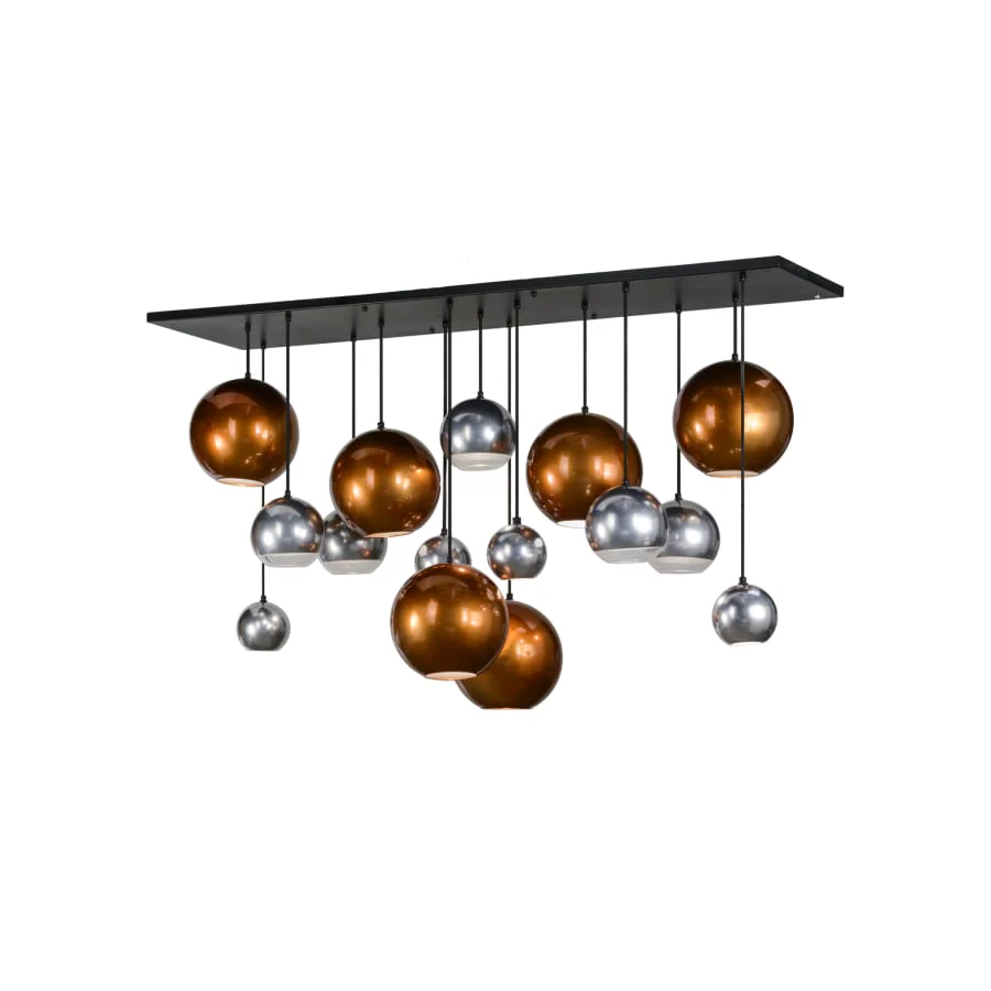Meyda Tiffany Metalica 15 Light 25" Wide Abstract Multi Light Pendant - Image 2