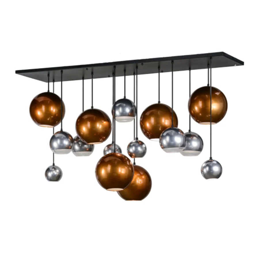Meyda Tiffany Metalica 15 Light 25" Wide Abstract Multi Light Pendant - Image 3