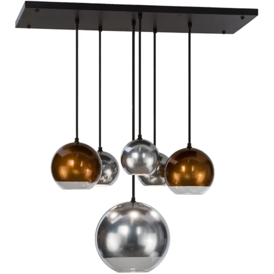 Meyda Tiffany Metalica 6 Light 18" Wide Abstract Multi Light Pendant - Image 1