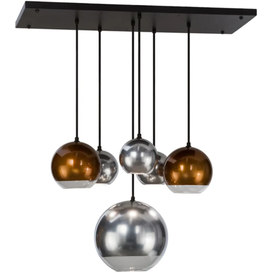 Meyda Tiffany Metalica 6 Light 18" Wide Abstract Multi Light Pendant - Image 3