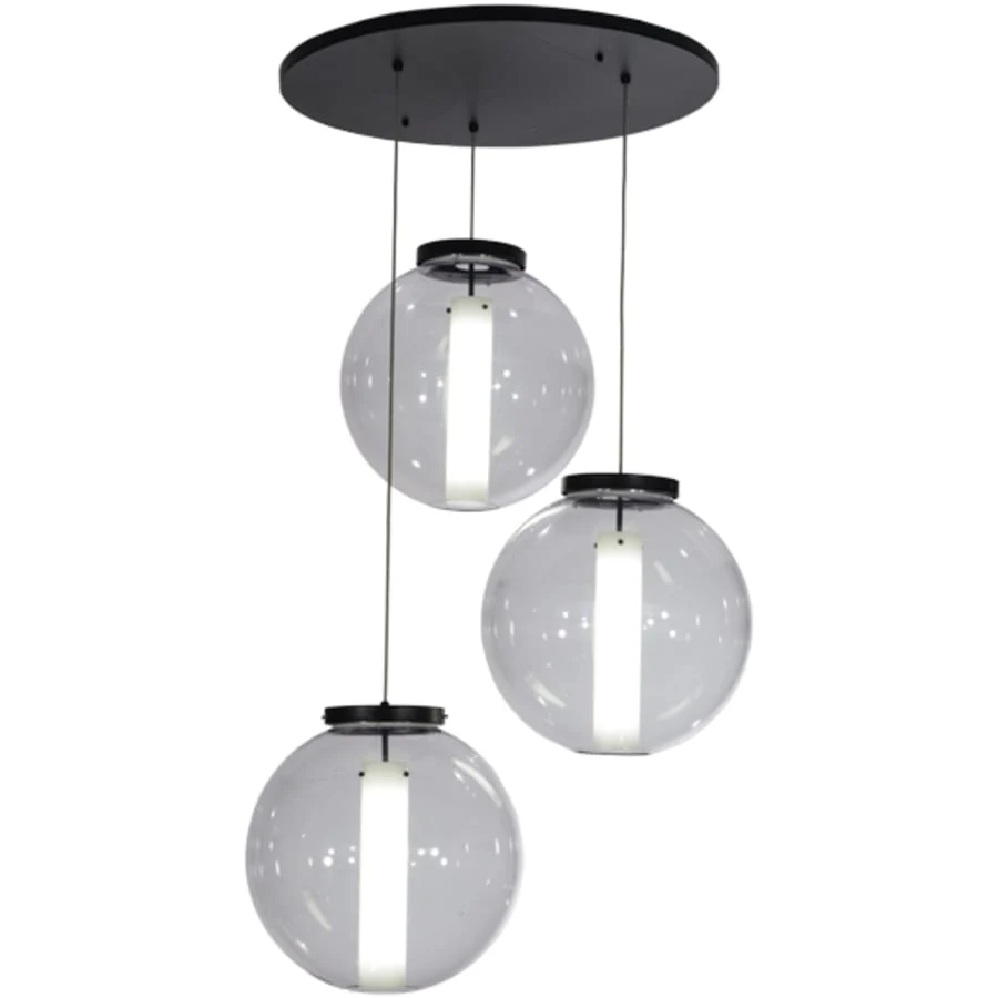 Meyda Tiffany Cilindro 3 Light 34" Wide Multi Light Pendant - Image 1