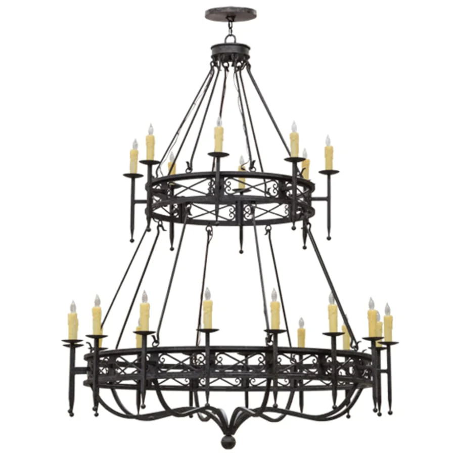 Meyda Tiffany Gina 24 Light 70" Wide Taper Candle Style Chandelier - Image 3