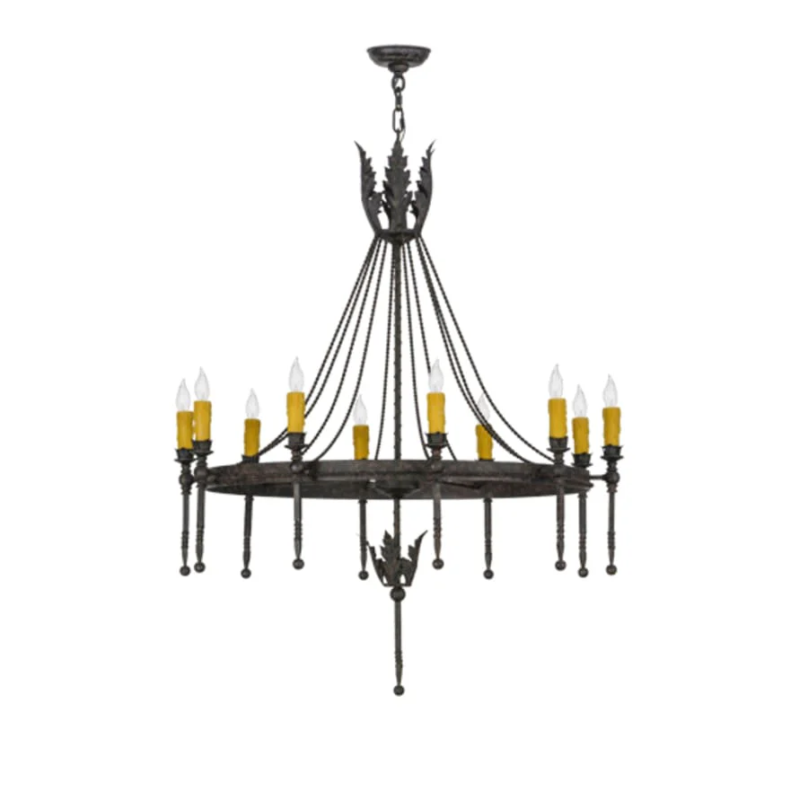 Meyda Tiffany Amaury 10 Light 36" Wide Taper Candle Style Chandelier - Image 3