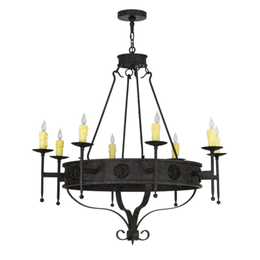 Meyda Tiffany Lorenzo 8 Light 42" Wide Taper Candle Style Chandelier - Image 2