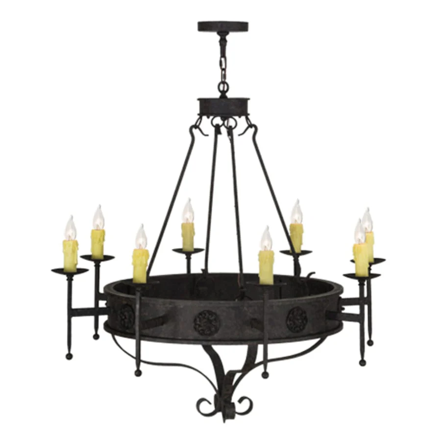 Meyda Tiffany Lorenzo 8 Light 42" Wide Taper Candle Style Chandelier - Image 3