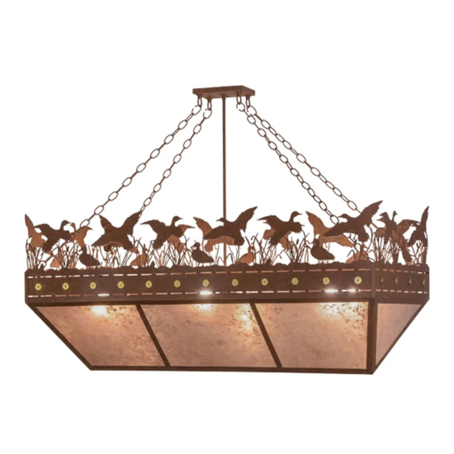 Meyda Tiffany Ducks in FLight 48" Wide Linear Pendant - Image 2