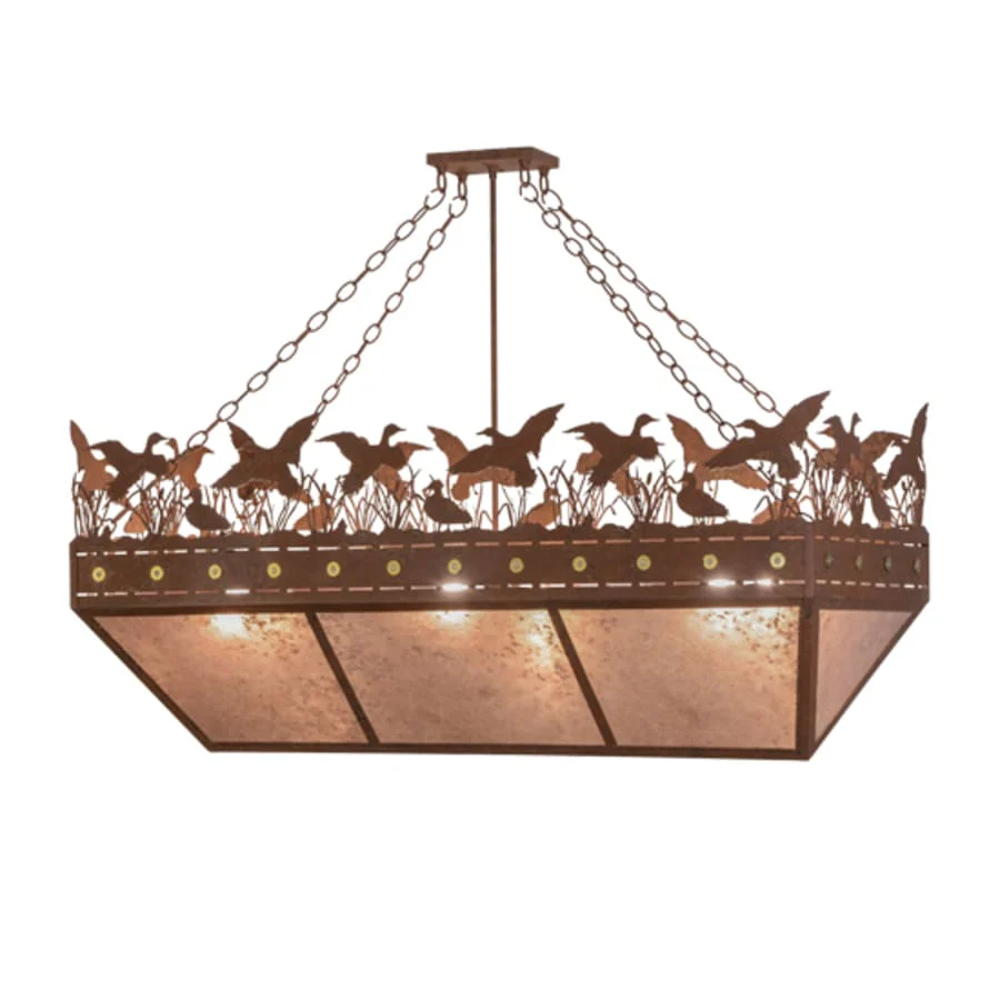Meyda Tiffany Ducks in FLight 48" Wide Linear Pendant - Image 3