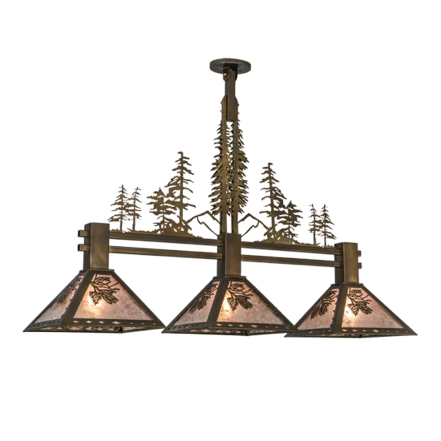Meyda Tiffany Tall Pines 3 Light 45" Wide Linear Pendant - Image 2