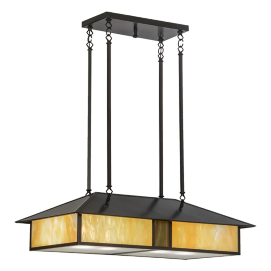 Meyda Tiffany Mission 4 Light 36" Wide Linear Pendant - Image 2