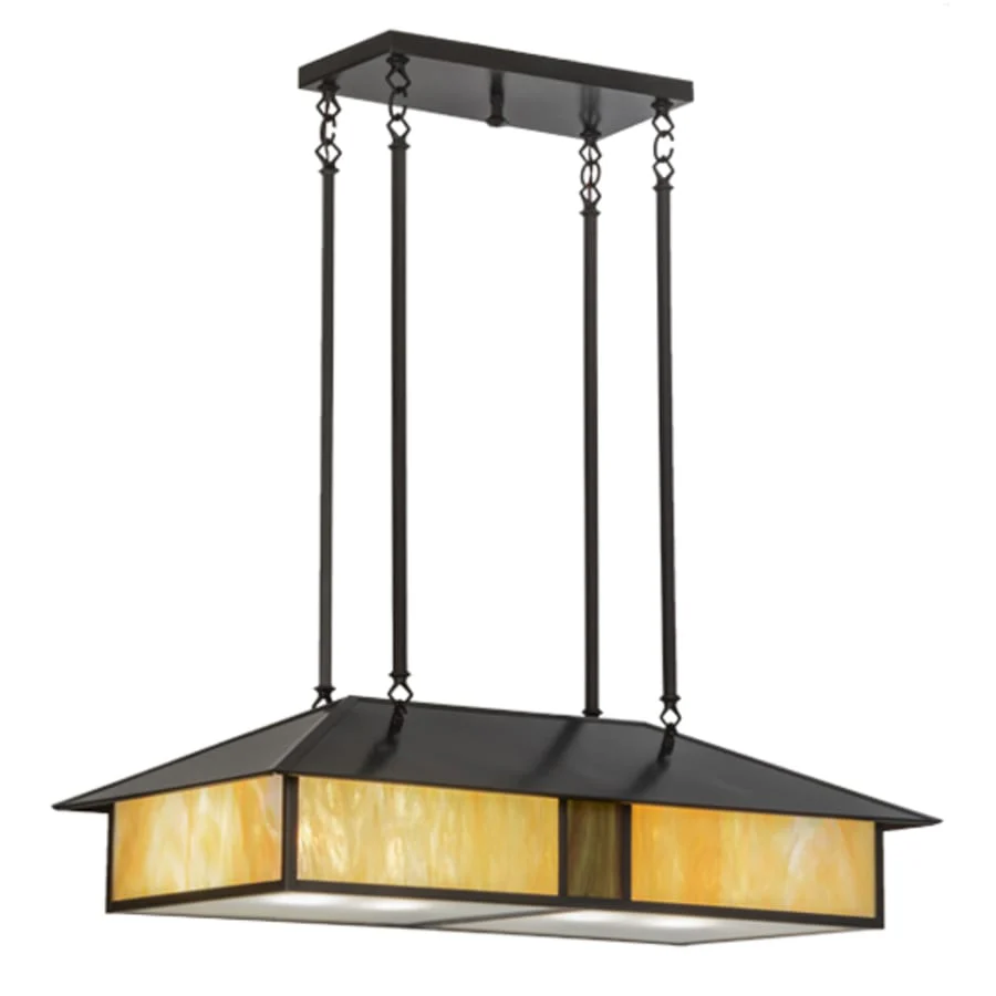 Meyda Tiffany Mission 4 Light 36" Wide Linear Pendant - Image 3