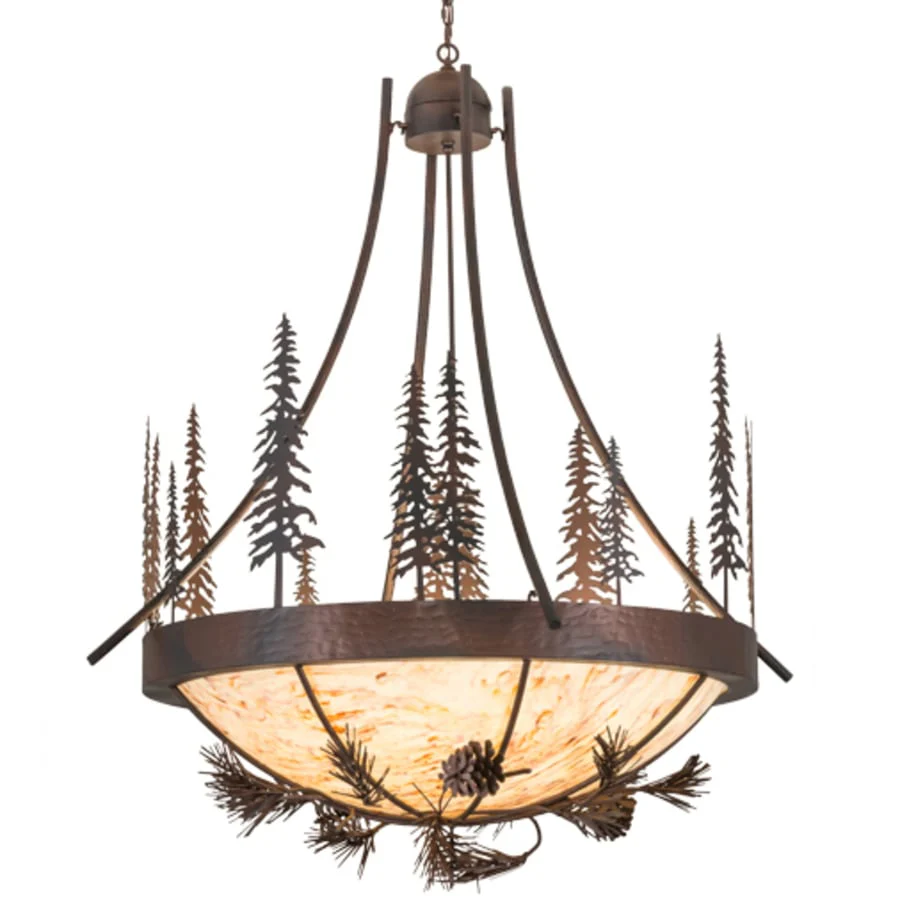 Meyda Tiffany Tall Pines 8 Light 50" Wide Pendant - Image 1