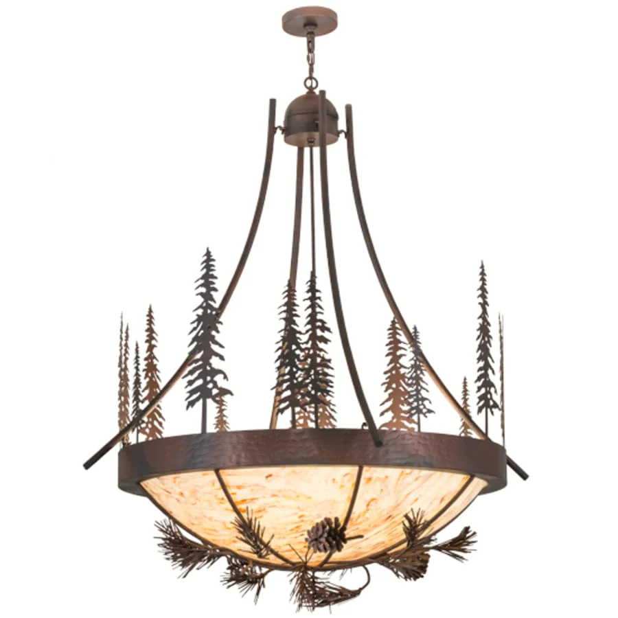 Meyda Tiffany Tall Pines 8 Light 50" Wide Pendant - Image 2