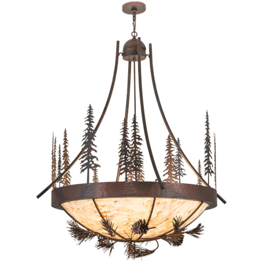 Meyda Tiffany Tall Pines 8 Light 50" Wide Pendant - Image 3