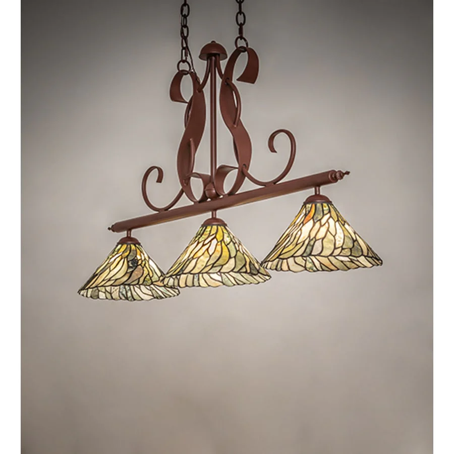 Meyda Tiffany Jadestone 3 Light 46" Wide Linear Pendant - Image 1