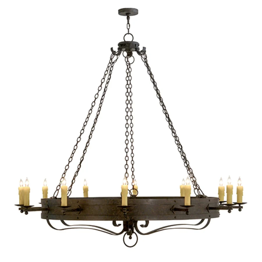 Meyda Tiffany Parnella 12 Light 72" Wide Taper Candle Style Chandelier - Image 2