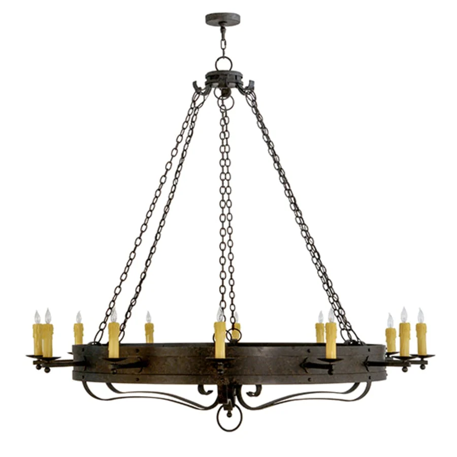 Meyda Tiffany Parnella 12 Light 72" Wide Taper Candle Style Chandelier - Image 3