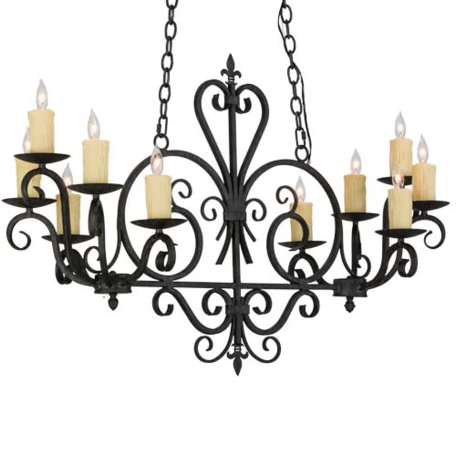 Meyda Tiffany Long Kenneth 10 Light 42" Wide Taper Candle Style Chandelier - Image 1
