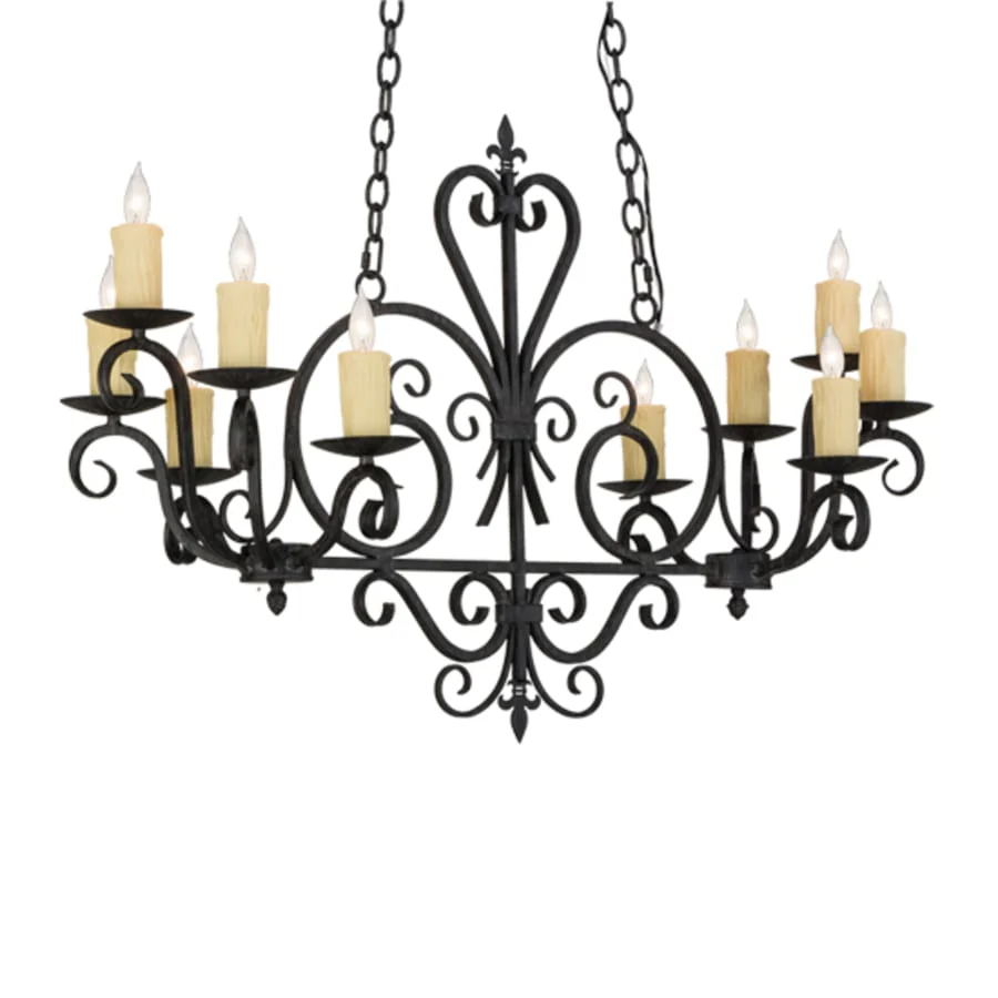 Meyda Tiffany Long Kenneth 10 Light 42" Wide Taper Candle Style Chandelier - Image 2