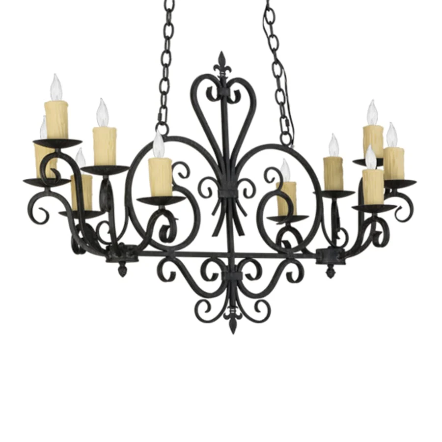 Meyda Tiffany Long Kenneth 10 Light 42" Wide Taper Candle Style Chandelier - Image 3