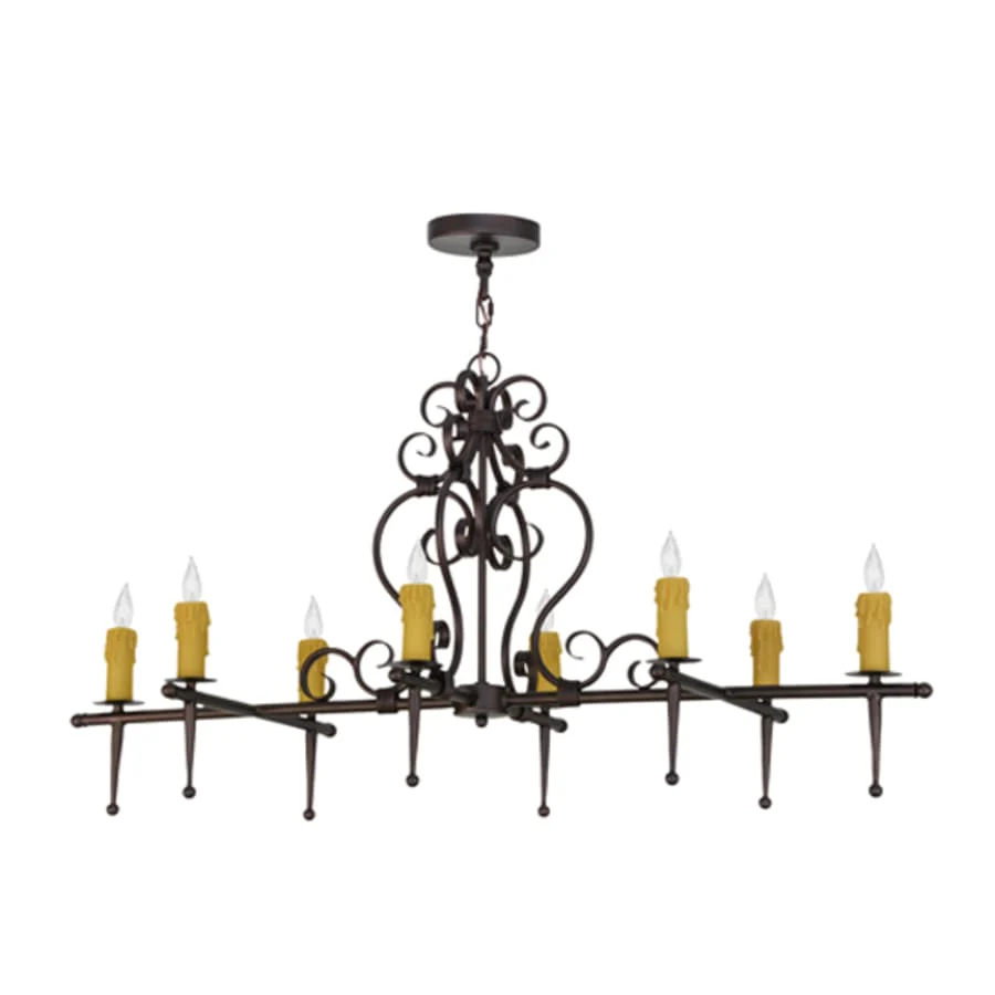Meyda Tiffany Monica 8 Light 48" Wide Taper Candle Linear Chandelier - Image 3