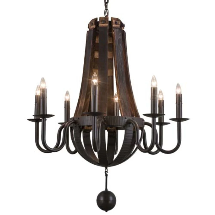 Meyda Tiffany Barrel Stave 8 Light 36" Wide Taper Candle Style Chandelier - Image 1
