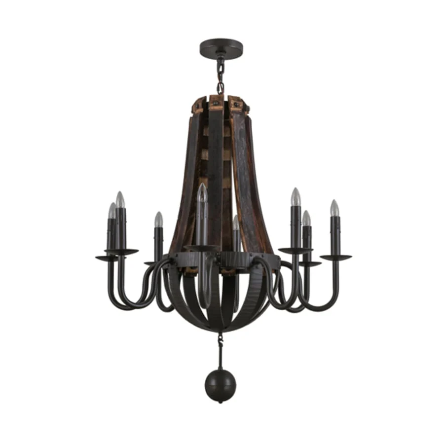 Meyda Tiffany Barrel Stave 8 Light 36" Wide Taper Candle Style Chandelier - Image 3