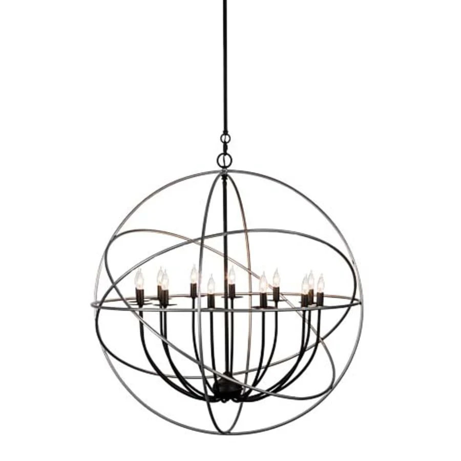 Meyda Tiffany Atom Enerjisi 12 Light 36" Wide Taper Candle Globe Chandelier - Image 1