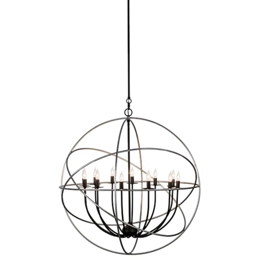 Meyda Tiffany Atom Enerjisi 12 Light 36" Wide Taper Candle Globe Chandelier - Image 2