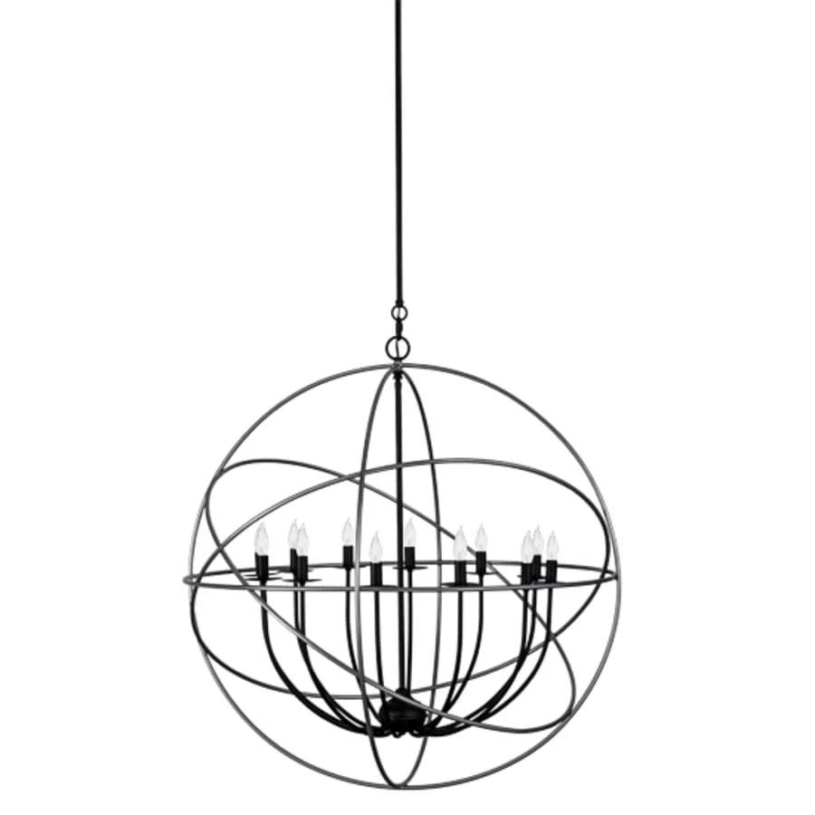 Meyda Tiffany Atom Enerjisi 12 Light 36" Wide Taper Candle Globe Chandelier - Image 3