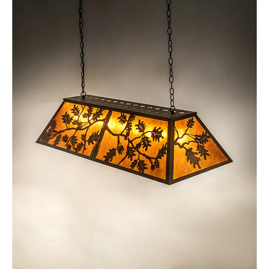 Meyda Tiffany Oak Leaf and Acorn 9 Light 54" Wide Linear Pendant - Image 1