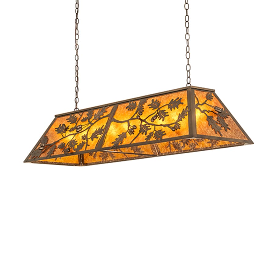 Meyda Tiffany Oak Leaf and Acorn 9 Light 54" Wide Linear Pendant - Image 3