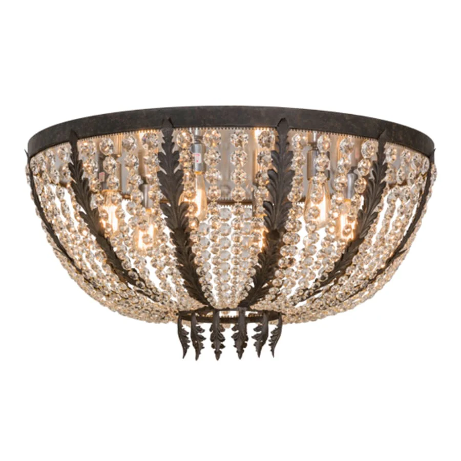 Meyda Tiffany Chrisanne 6 Light 32" Wide Flush Mount Bowl Ceiling Fixture - Image 1