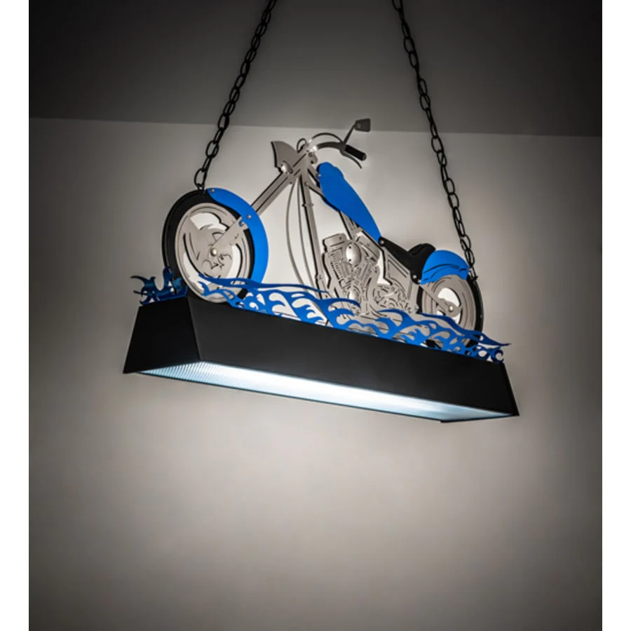 Meyda Tiffany Motorcycle 2 Light 39" Wide Linear Pendant - Image 1