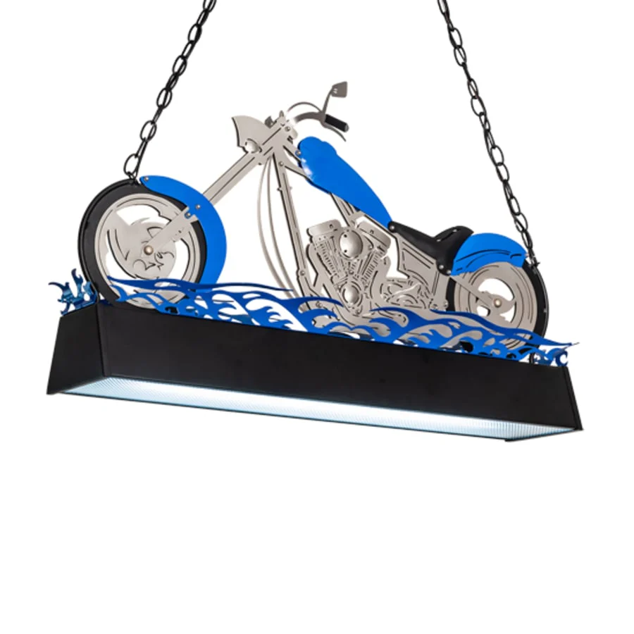 Meyda Tiffany Motorcycle 2 Light 39" Wide Linear Pendant - Image 2