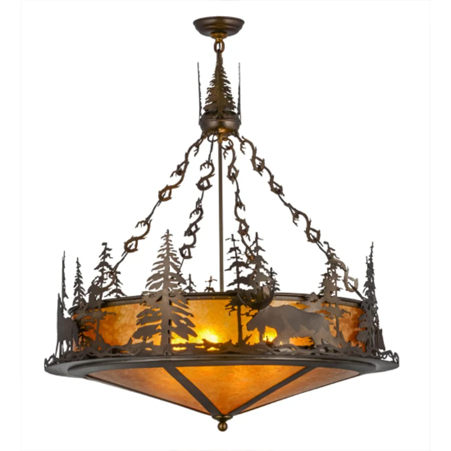 Meyda Tiffany Wildlife at Dusk 4 Light 34" Wide Pendant - Image 2