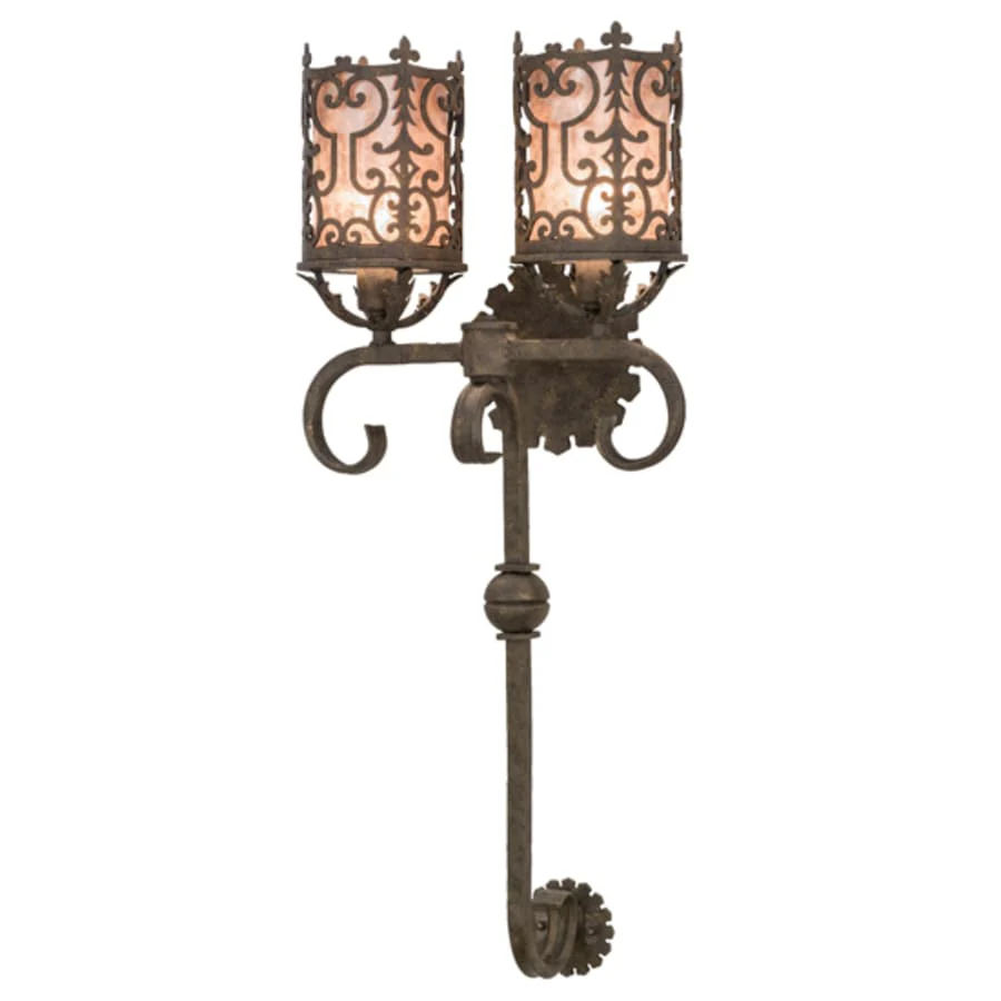 Meyda Tiffany Oskar 2 Light 36" Tall Wall Sconce - Image 1
