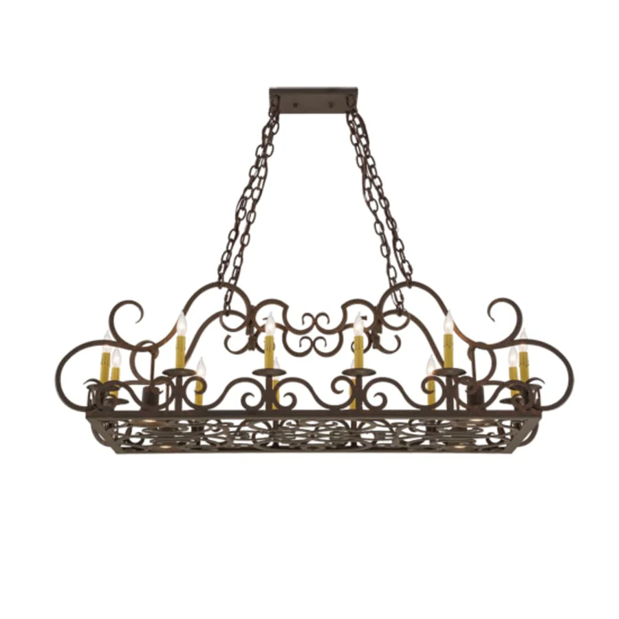 Meyda Tiffany Carlotta 12 Light 25" Wide Taper Candle Pendant - Image 2