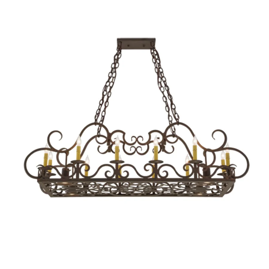 Meyda Tiffany Carlotta 12 Light 25" Wide Taper Candle Pendant - Image 3