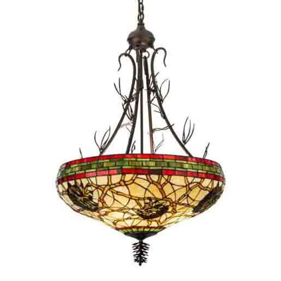 Meyda Tiffany Pinecone 4 Light 24" Wide Pendant - Image 1