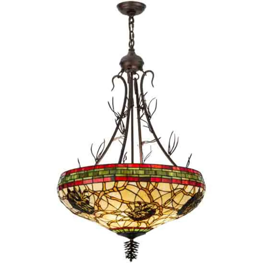 Meyda Tiffany Pinecone 4 Light 24" Wide Pendant - Image 2