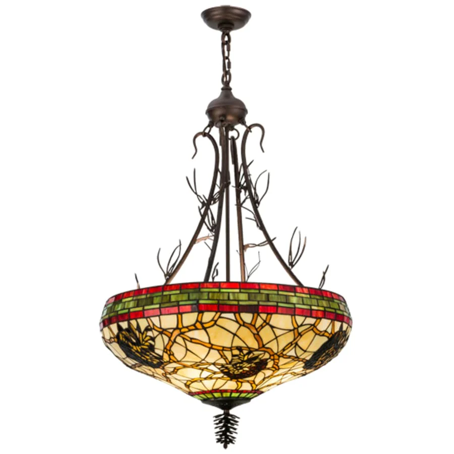 Meyda Tiffany Pinecone 4 Light 24" Wide Pendant - Image 3