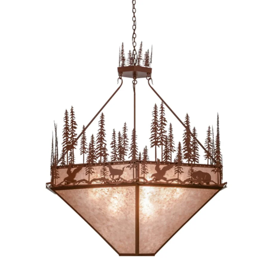 Meyda Tiffany Wildlife at Pine Lake 9 Light 60" Wide Pendant - Image 1