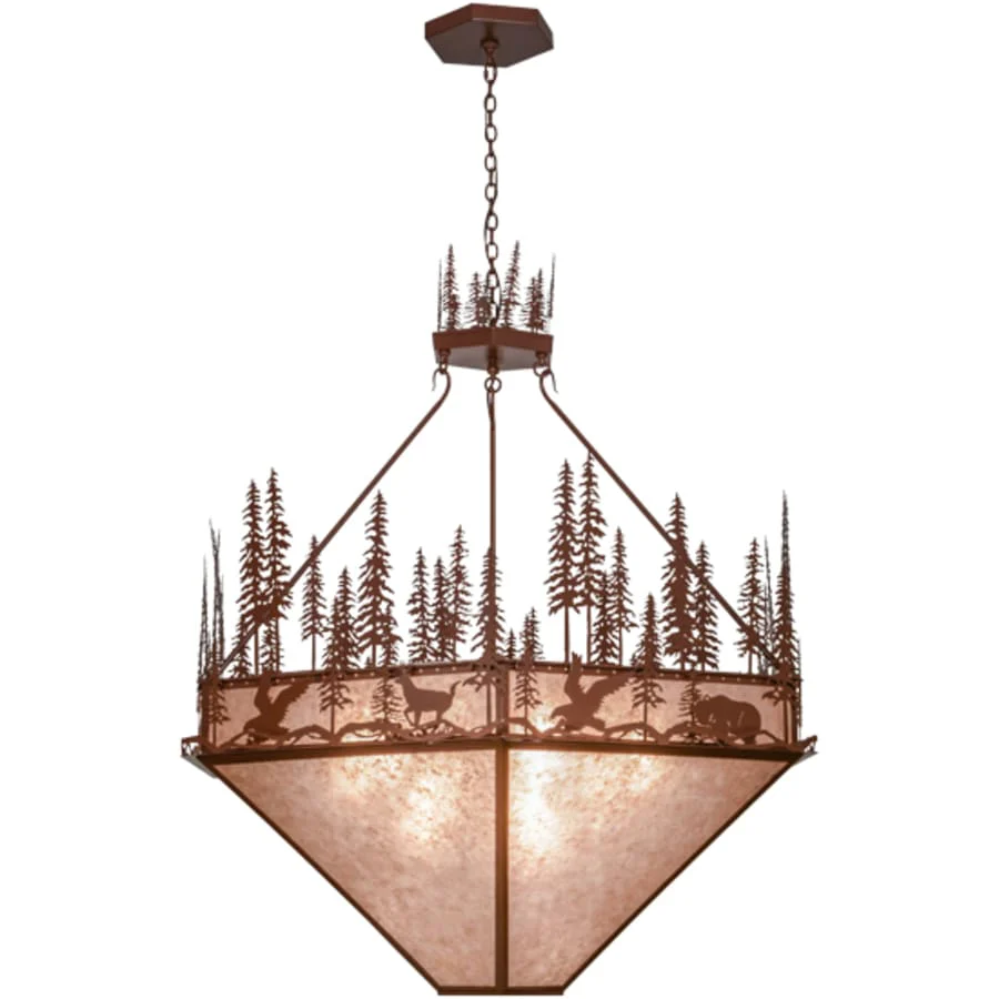 Meyda Tiffany Wildlife at Pine Lake 9 Light 60" Wide Pendant - Image 3