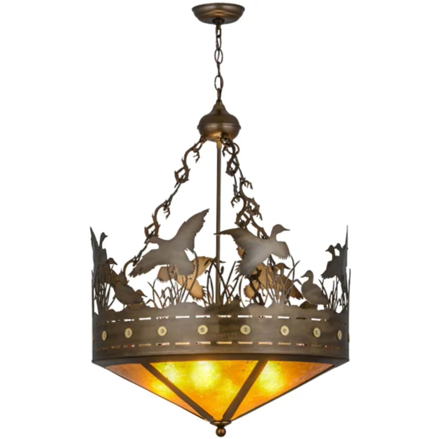 Meyda Tiffany Ducks in Flight 4 Light 24" Wide Pendant - Image 2