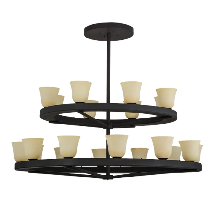 Meyda Tiffany Loxley Piedmont 20 Light 72" Wide Ring Chandelier - Image 3
