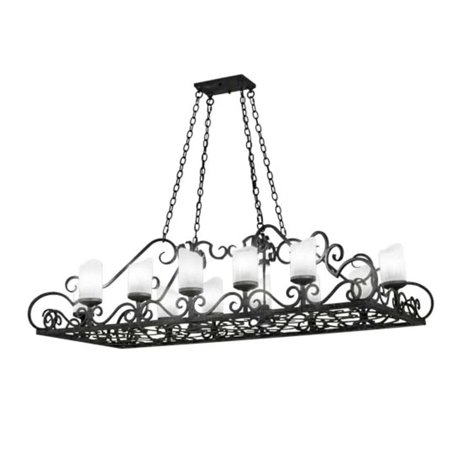 Meyda Tiffany Carlotta 12 Light 66" Wide Linear Chandelier - Image 1