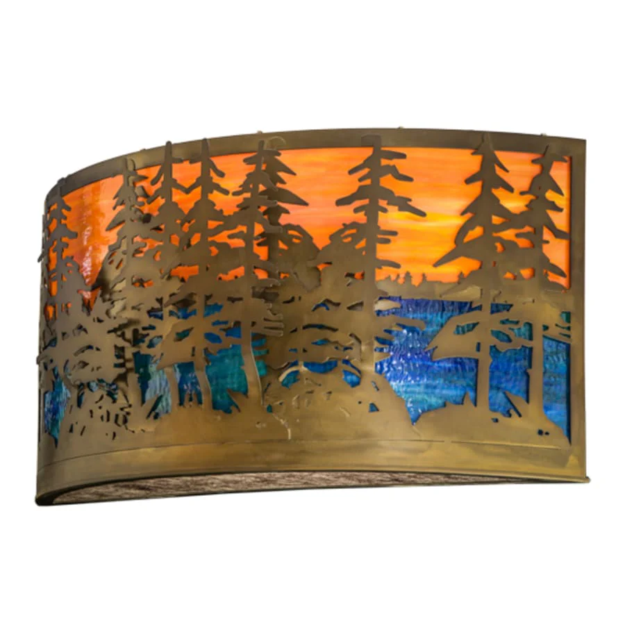 Meyda Tiffany Tall Pines 2 Light 18" Tall Wall Sconce - Image 1