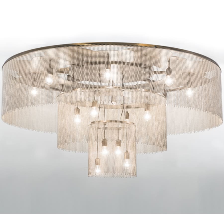 Meyda Tiffany Niagara 16 Light 72" Wide Flush Mount Ceiling Fixture - Antique Copper / Nickel Finish - Image 2