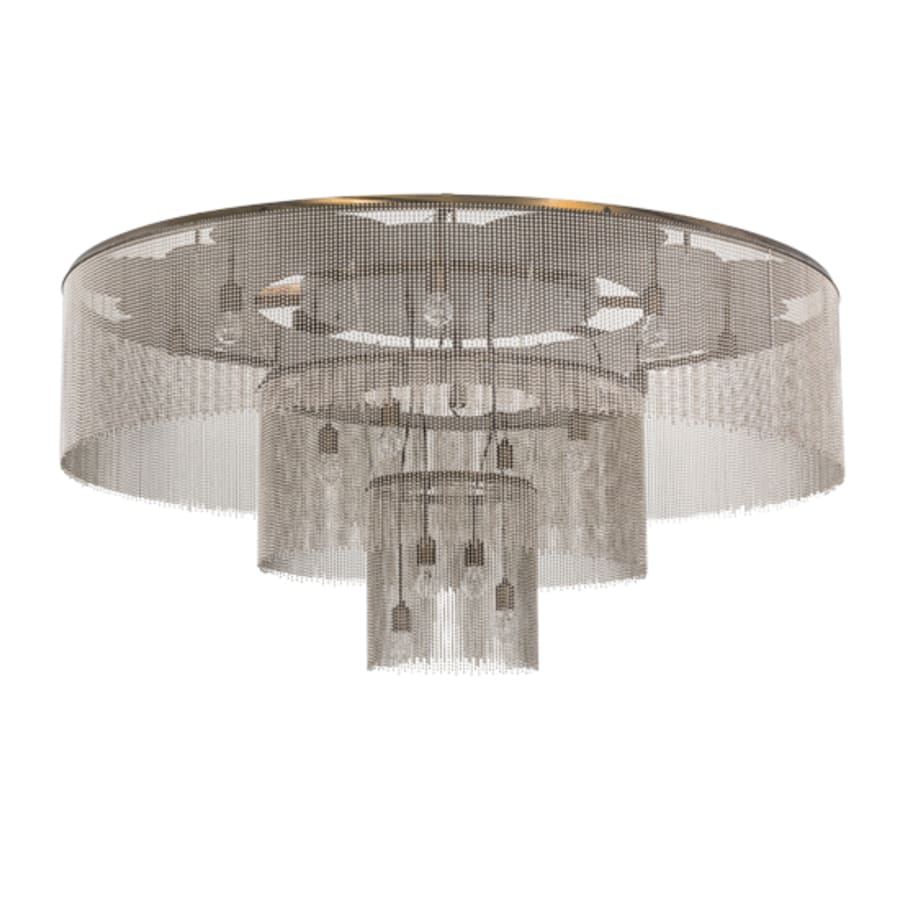 Meyda Tiffany Niagara 16 Light 72" Wide Flush Mount Ceiling Fixture - Antique Copper / Nickel Finish - Image 3