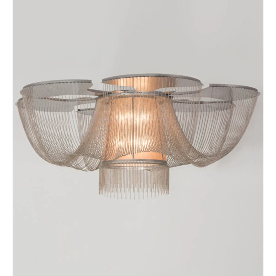 Meyda Tiffany Niagara 8 Light 60" Wide Flush Mount Waterfall Ceiling Fixture - Image 1